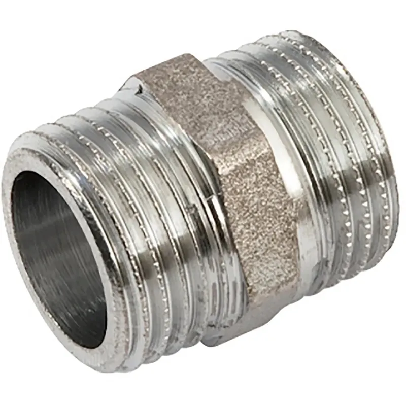 Populair Nipple in ottone cromato 3/4`` MM