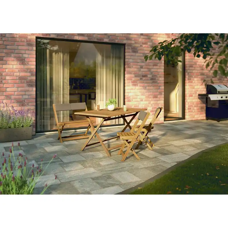 Tavolo da giardino Fontanillo in legno di acacia 140x80 cm Rechtstreeks Van De Fabrikant