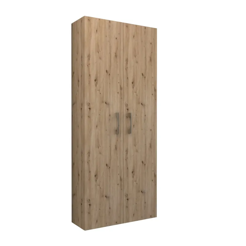 Mobile bagno a colonna sospeso con 2 ante L 68 x H 170 cm rovere nodo Gratis Retour
