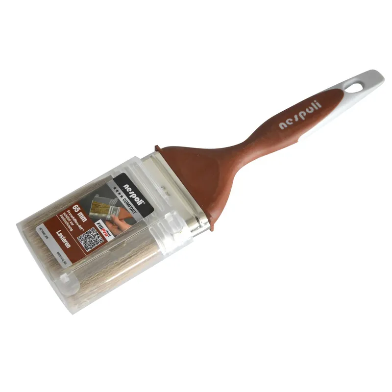 Pennello piatto per legno 65 mm manico Airtouch e contenitore Favoriet