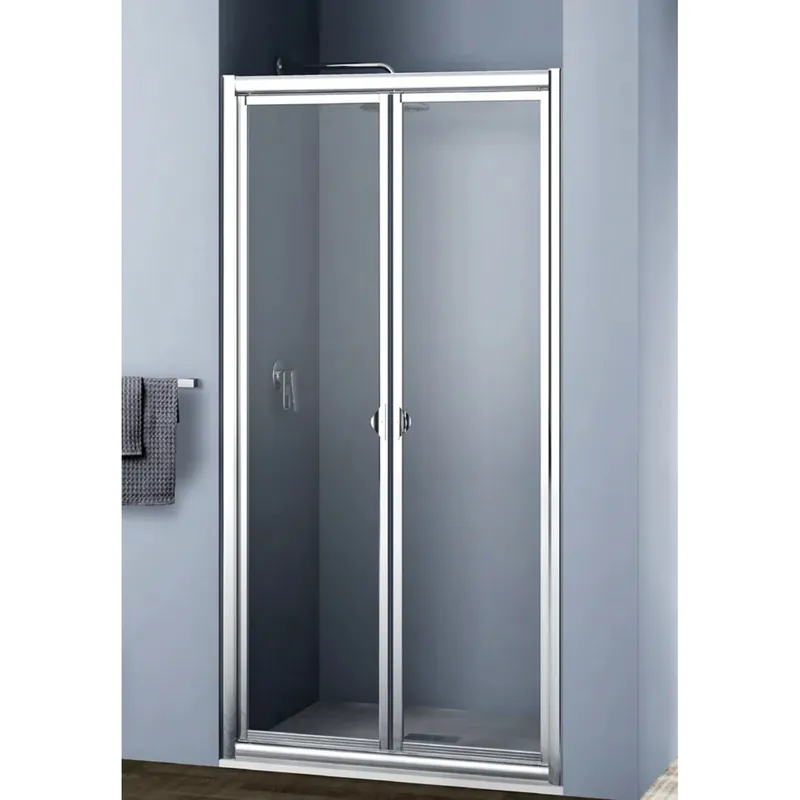 Porta saloon doccia 2 ante Platz 70 cm H 190 argento e sintetico Alleen Vandaag