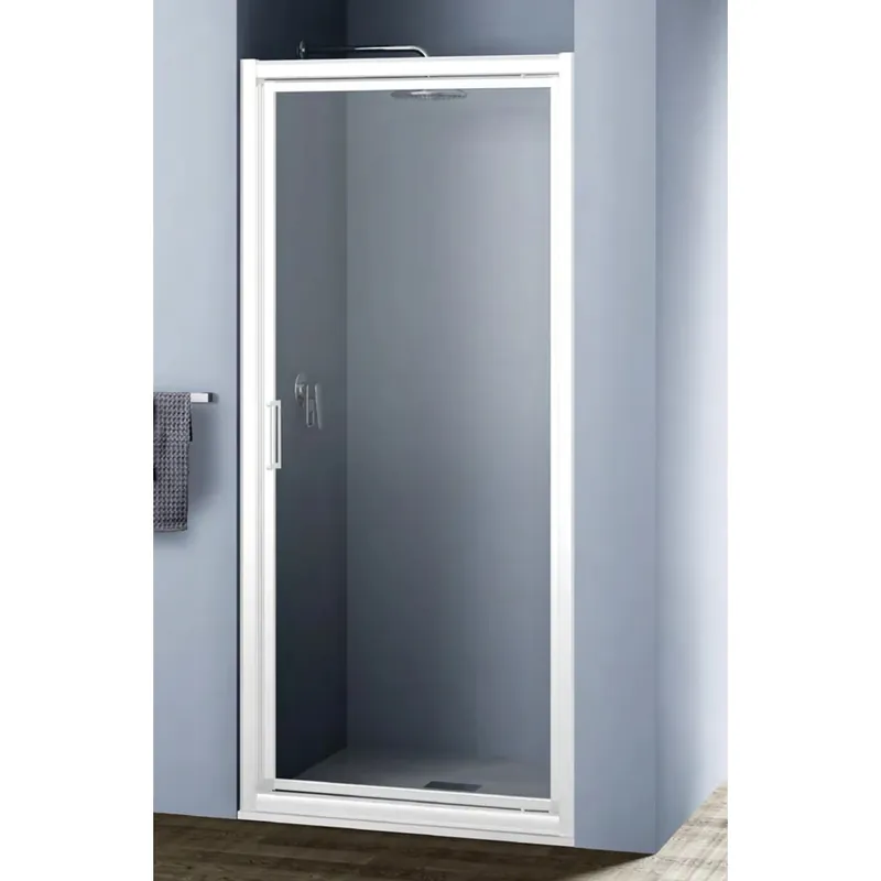 Express Levering Porta battente doccia 1 anta 85 cm H 190 cm bianco e sintetico
