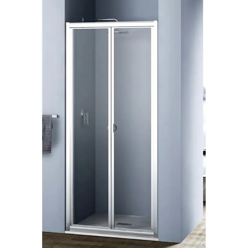 Porta doccia a soffietto Platz 95 cm 190 H bianco e sintetico Bestel Nu