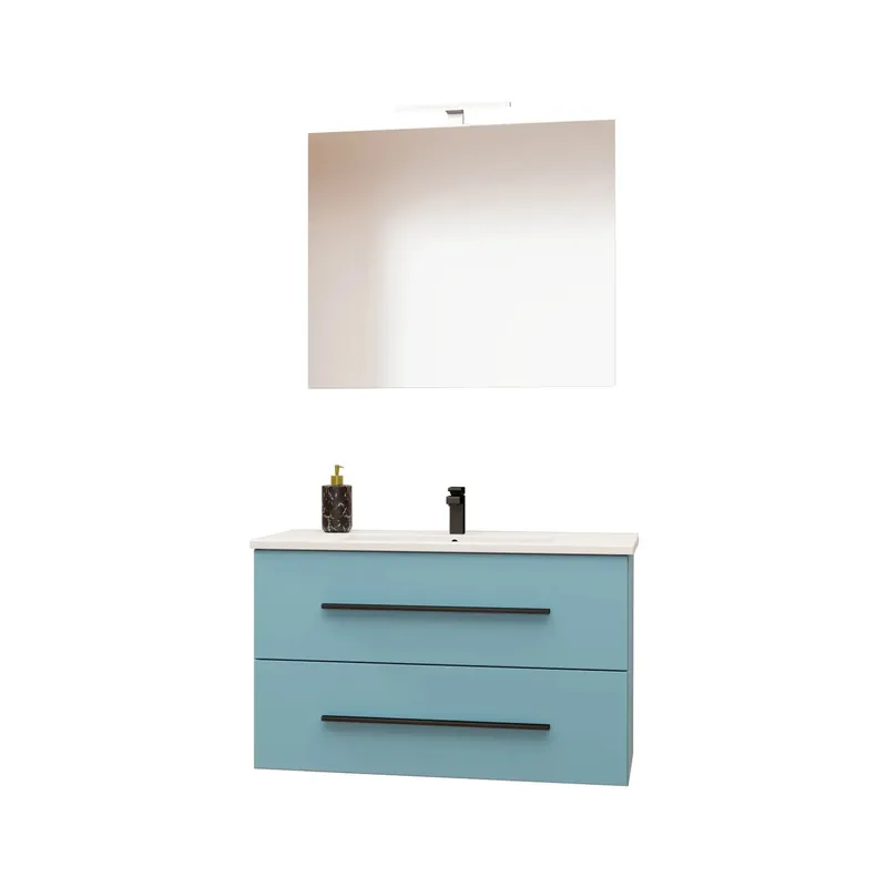Mobile bagno base lavabo sospesa Mary 90x46 cm blu bermuda Speciale Aanbieding