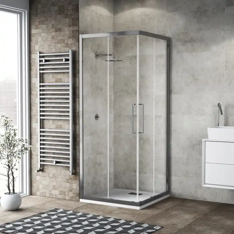 Lato angolo doccia 4 ante scorrevole 83/85 cm cromo Merkproduct