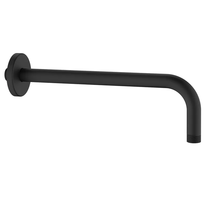 Braccio doccia tondo nero opaco 30 cm Merkproduct