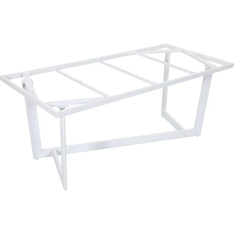 Express Levering Struttura tavolo Markham in alluminio bianco opaco 184x84xH75 cm